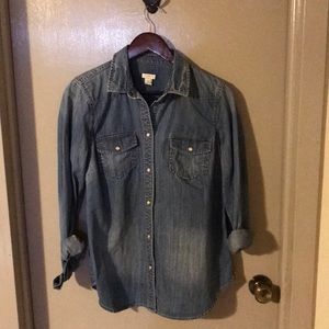 Jcrew denim button up shirt